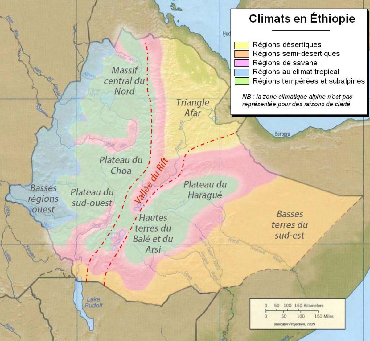ramani ya hali ya hewa ya Ethiopia
