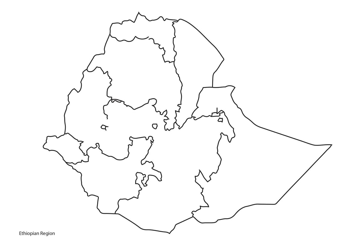 tupu ramani ya Ethiopia