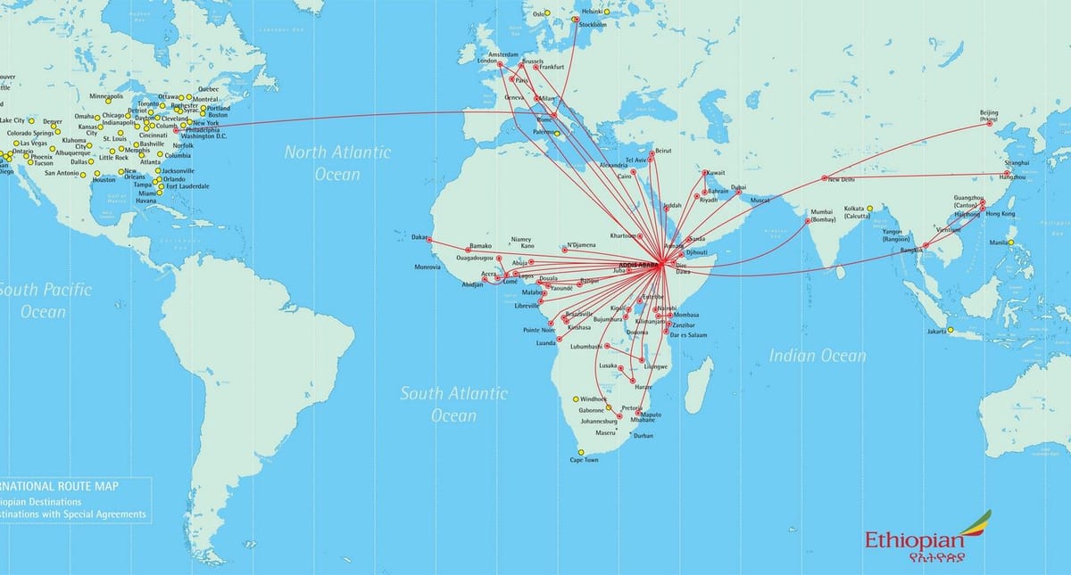 ramani ya Ethiopia njia