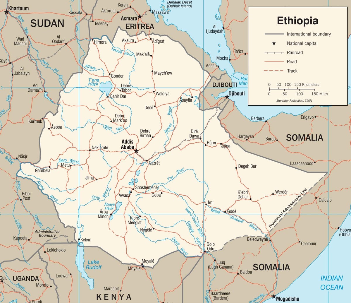 ramani ya Ethiopia ramani ya picha