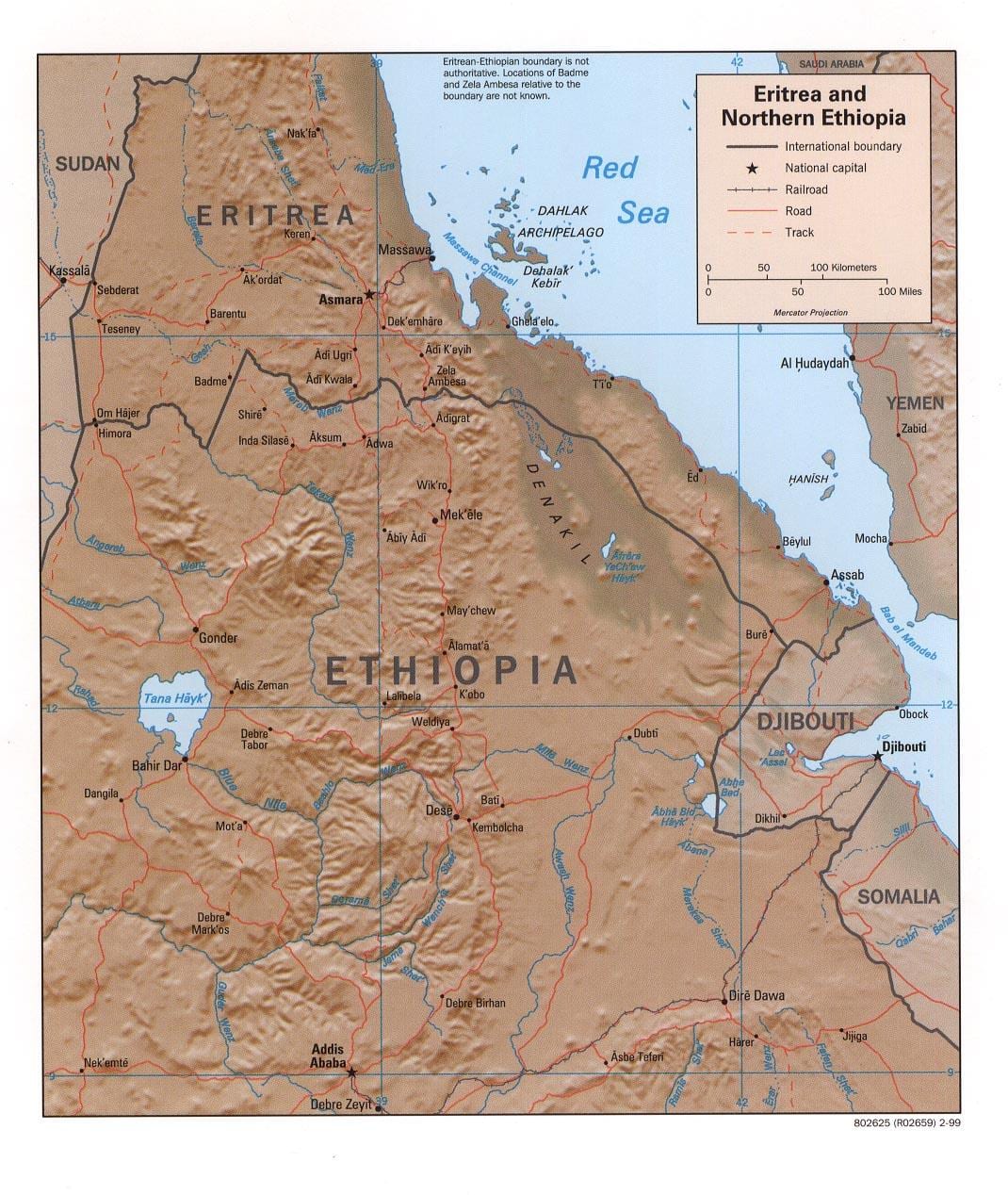 ramani ya kaskazini Ethiopia
