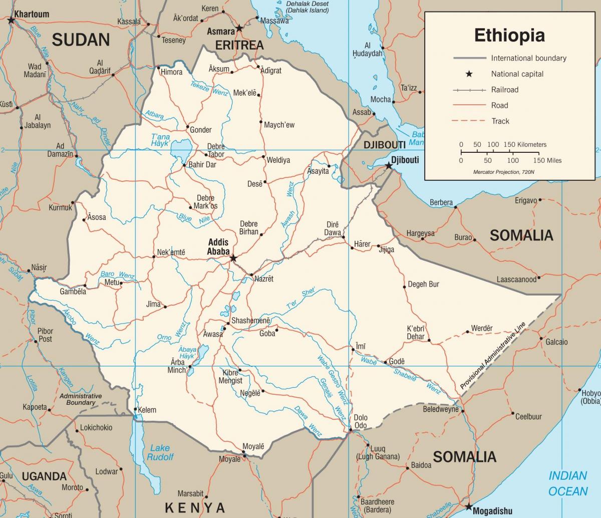 mpya Ethiopia ramani