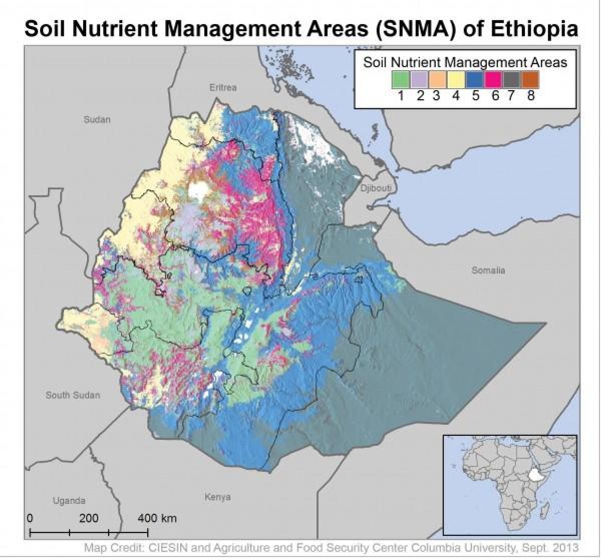 ramani ya udongo ramani ya Ethiopia