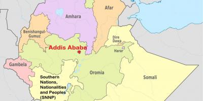 Addis ababa Ethiopia ramani ya dunia