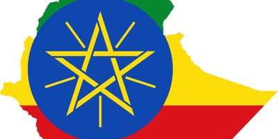 Ramani ya Ethiopia bendera