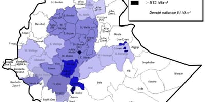 Ethiopia wiani idadi ya watu ramani