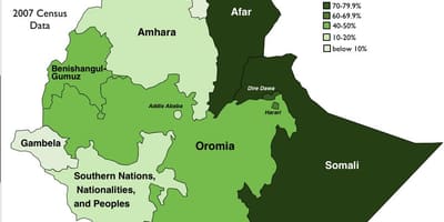 Ramani ya Ethiopia makabila