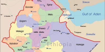 Ethiopia ramani na miji
