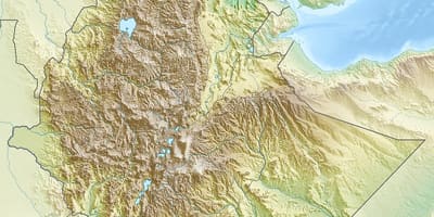 Ramani ya milima ya Ethiopia