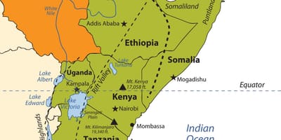 Ramani ya Ethiopia plateau afrika