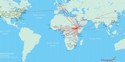 Ramani ya Ethiopia njia