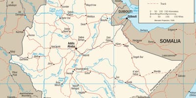 Ramani ya Ethiopia ramani ya picha