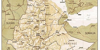 Ramani ya Ethiopia ramani ya zamani