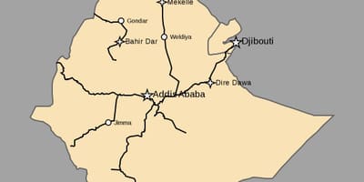 Ramani ya Ethiopia treni