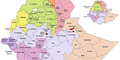 Ramani ya Ethiopia utawala