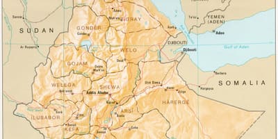 Ramani ya Ethiopia wakati wa derg