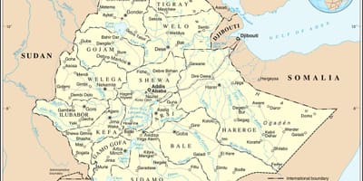 Sasa ramani ya Ethiopia